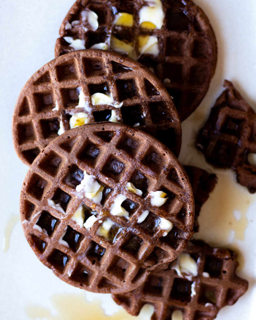Chocolate Chickpea Waffles