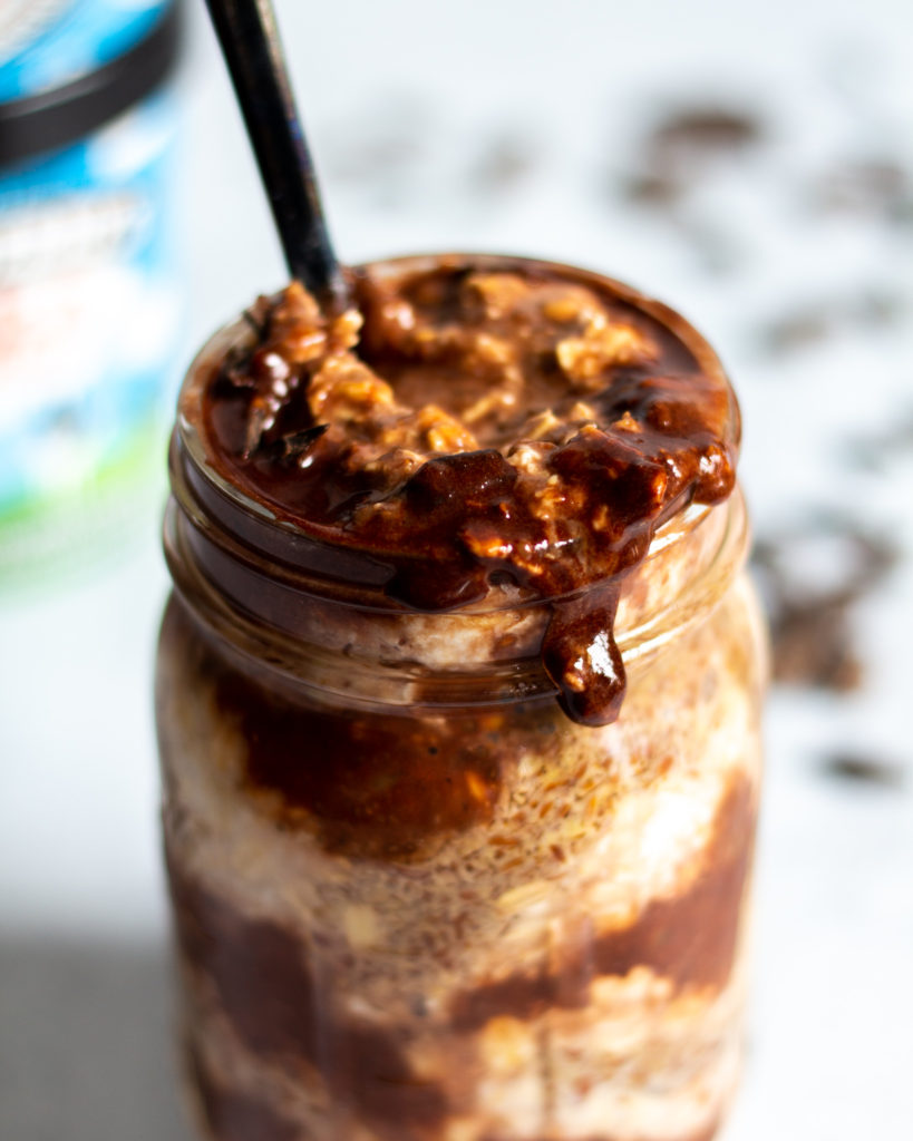Ben & Jerry's Milk & Cookies vegan and gluten free overnight oats recipe