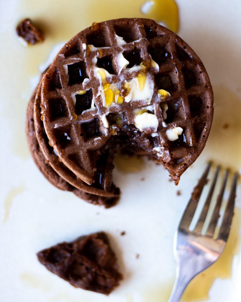 Chocolate Chickpea Waffles