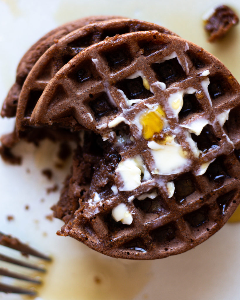 Chocolate Chickpea Waffles