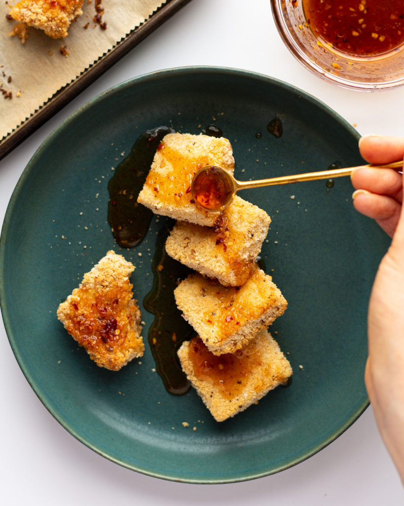 hot honey glaze for tofu