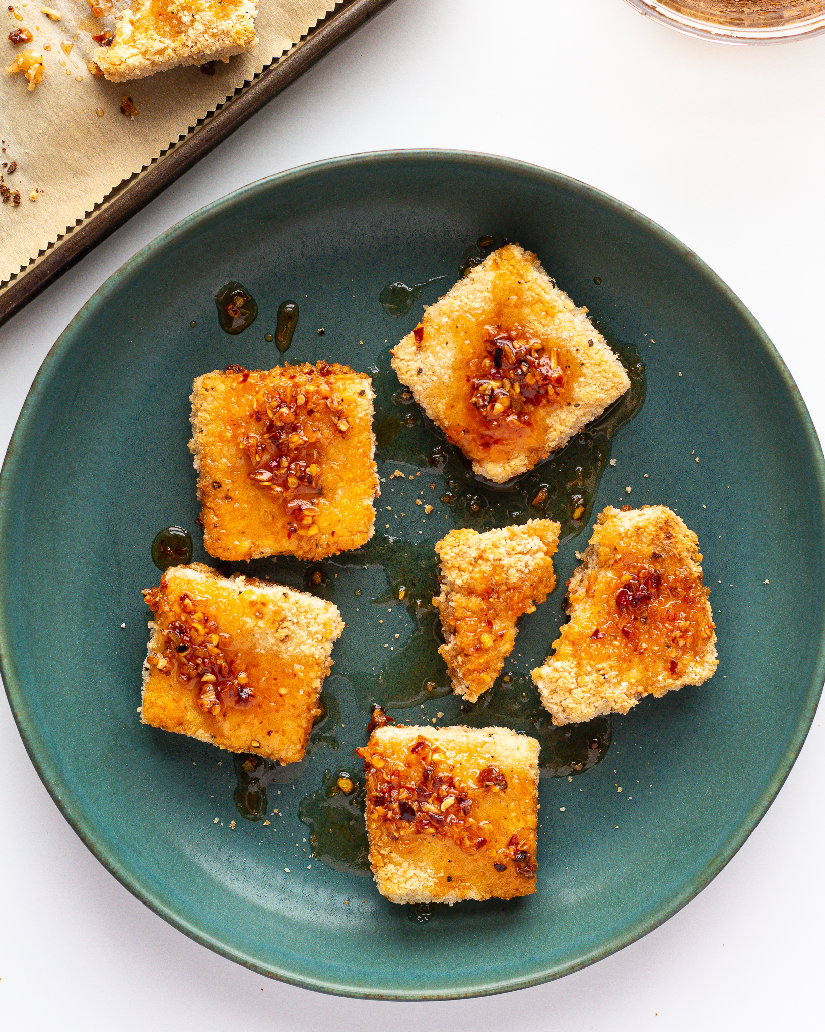 crispy tofu with hot honey