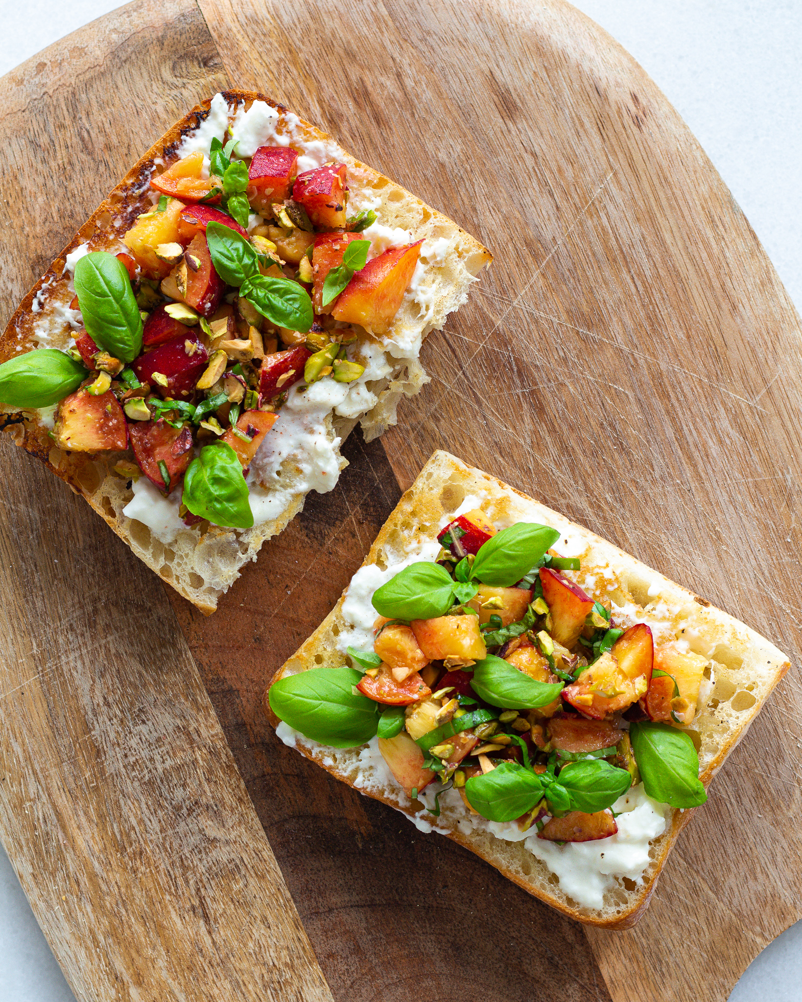 Peach & Burrata Toast