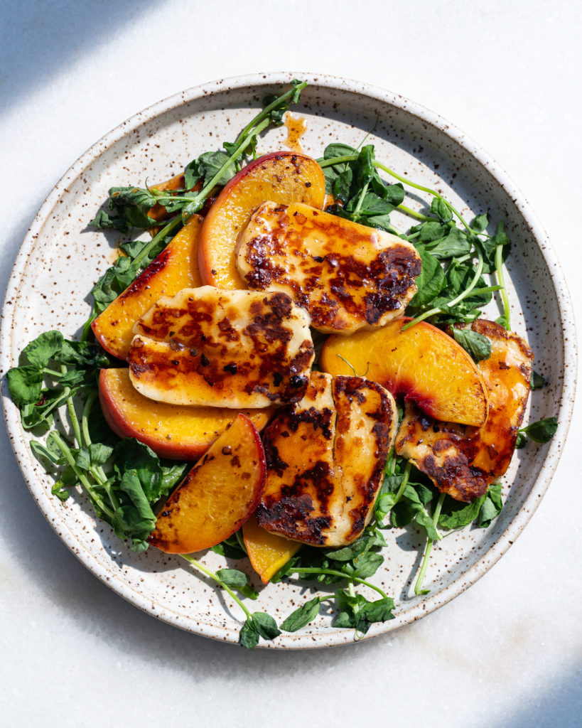 Peach & Ginger Hot Honey Halloumi