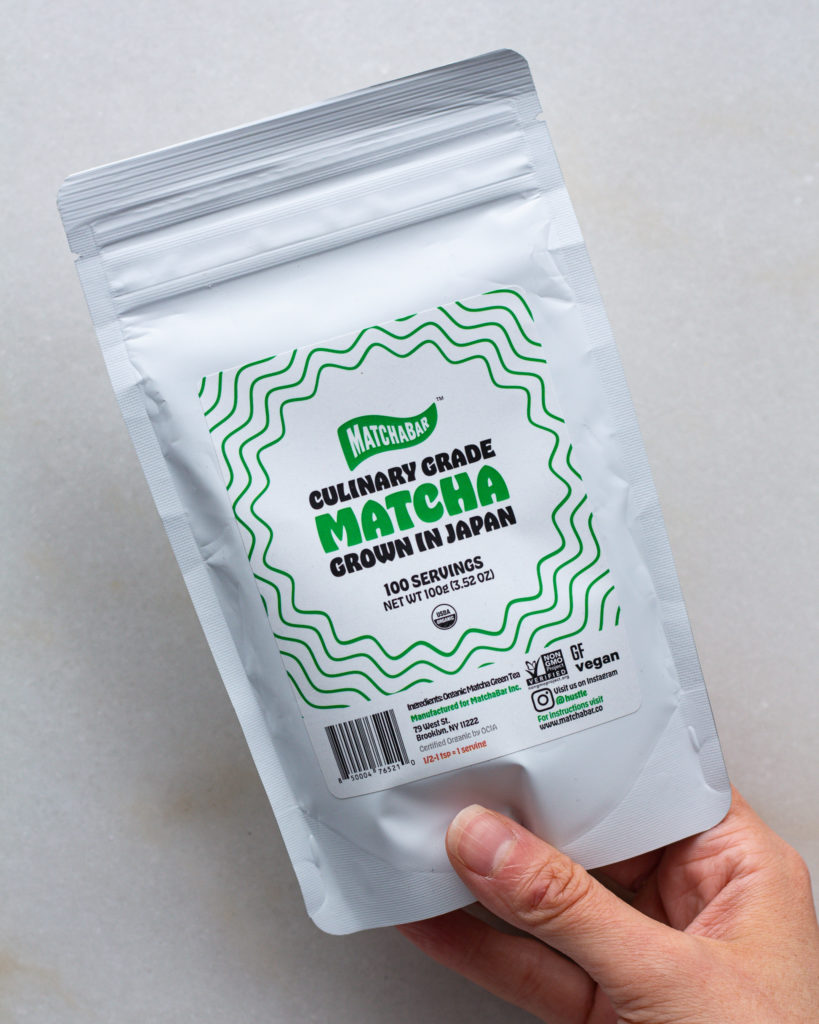 Bag of culinary grade matcha