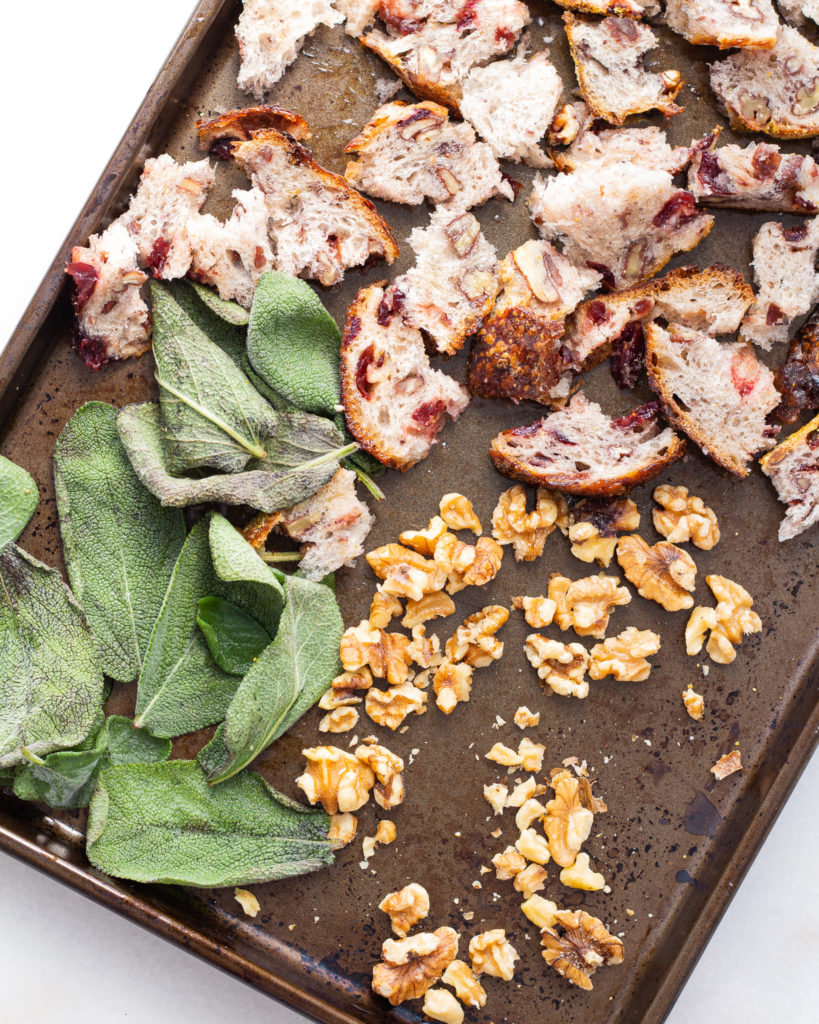 sage, breadcrumbs, walnuts