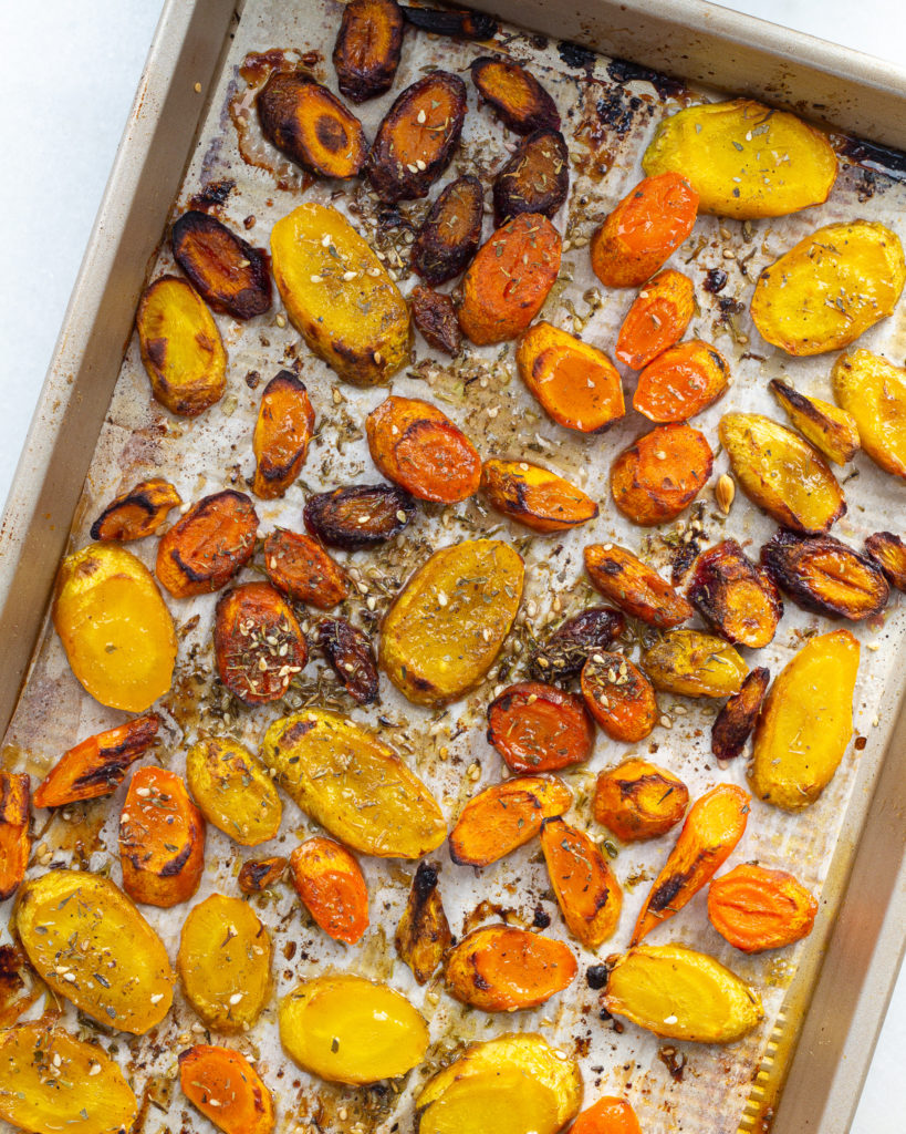 roasted sliced carrots