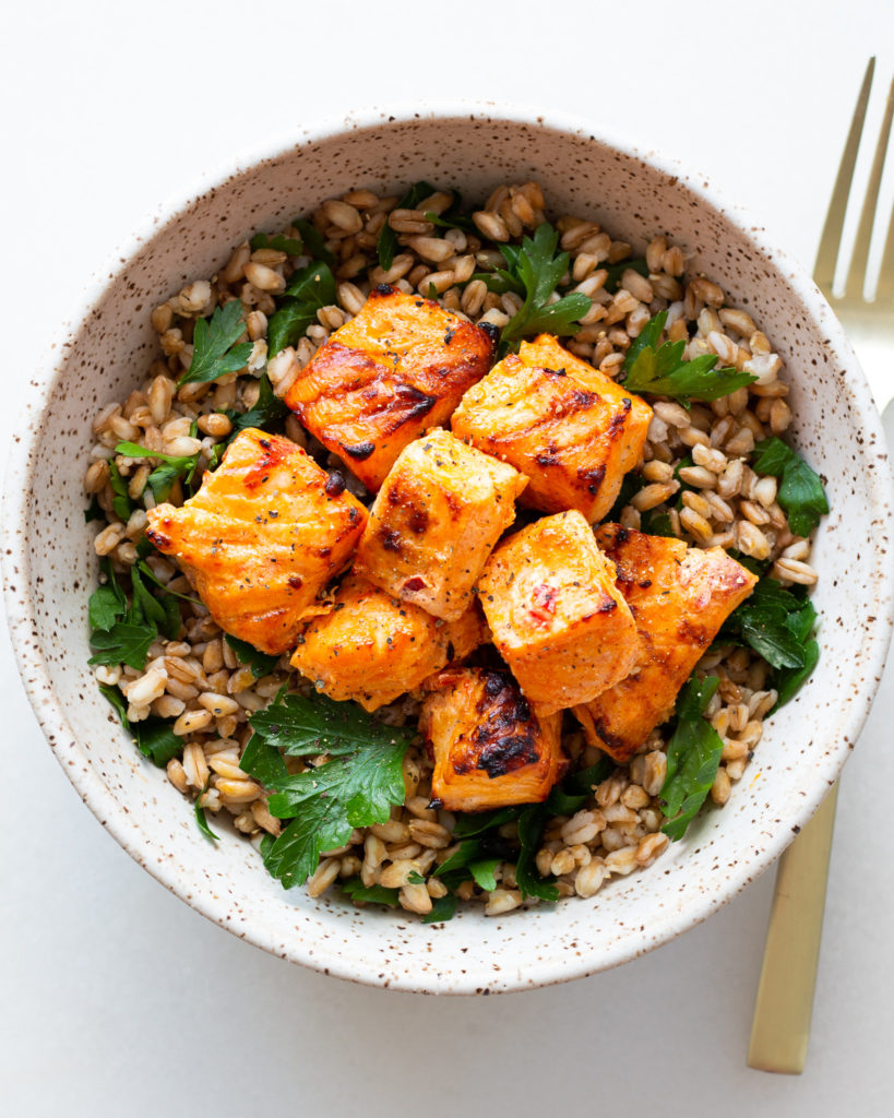 Greek Yogurt Marinated Salmon