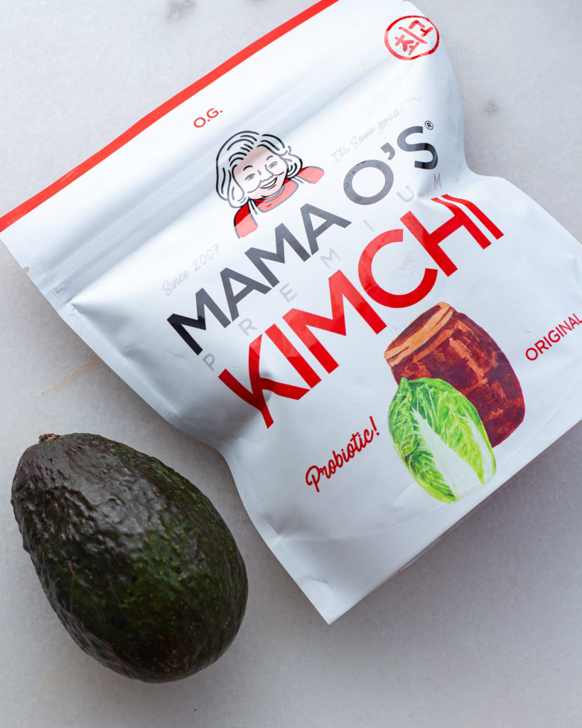 kimchi and avocado