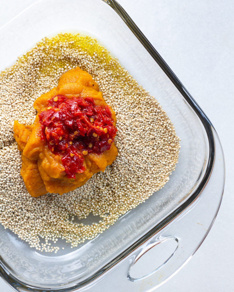 pumpkin and chilies added