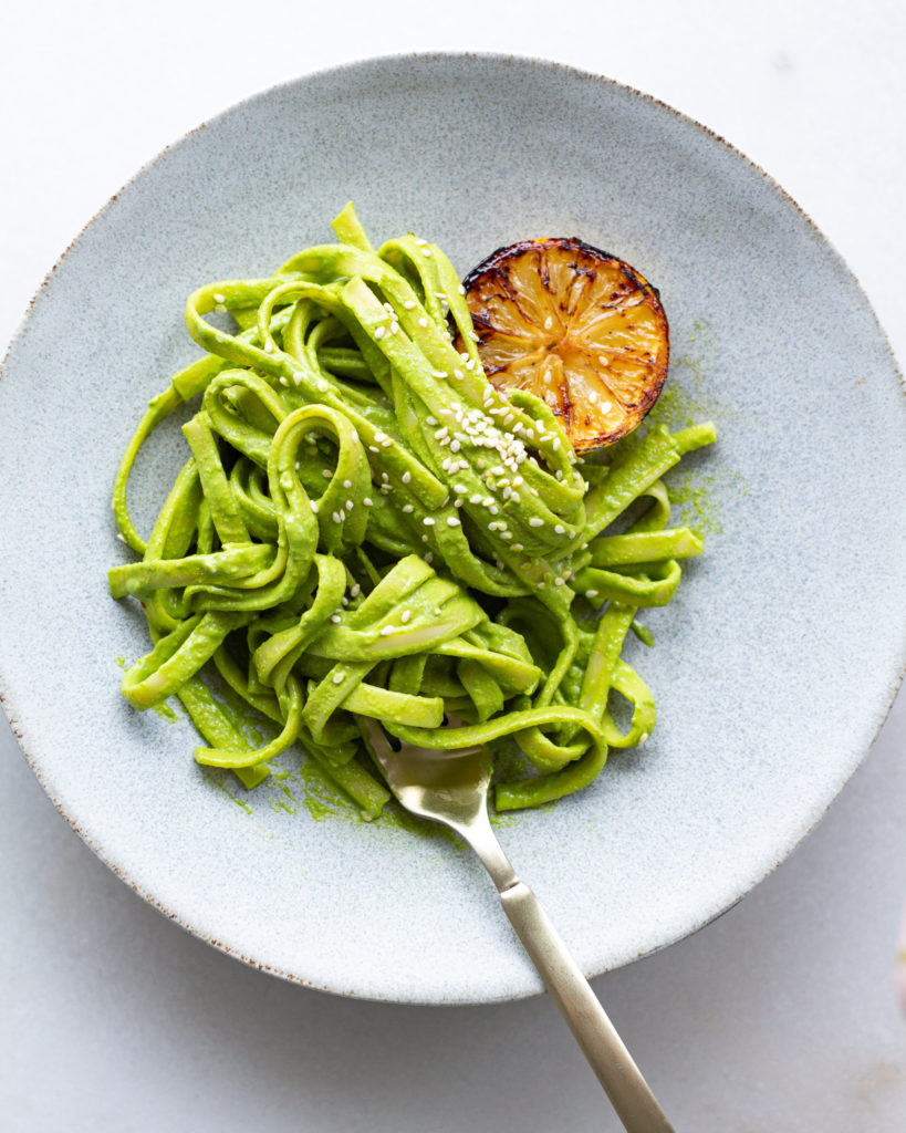 finished Kale Tahini Pasta