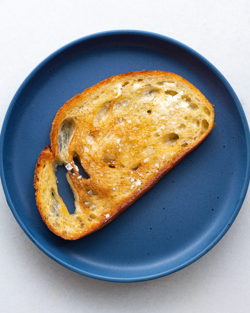 finished Homemade Butter on toast