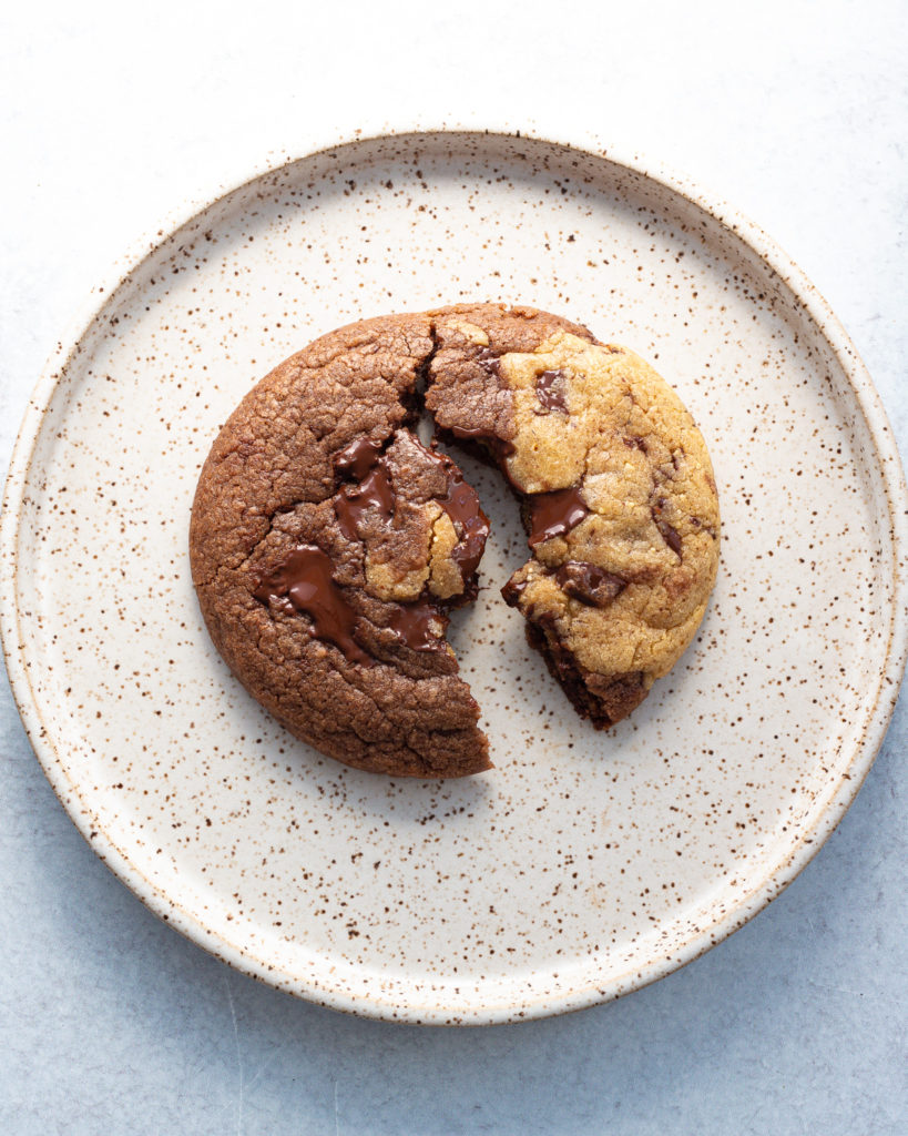 finished Chocolate and Peanut Butter Marble Cookies