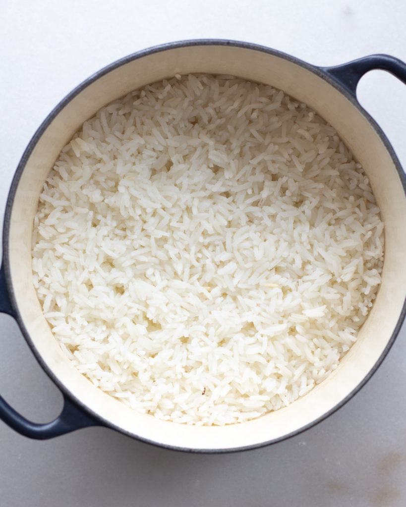 cooked white rice