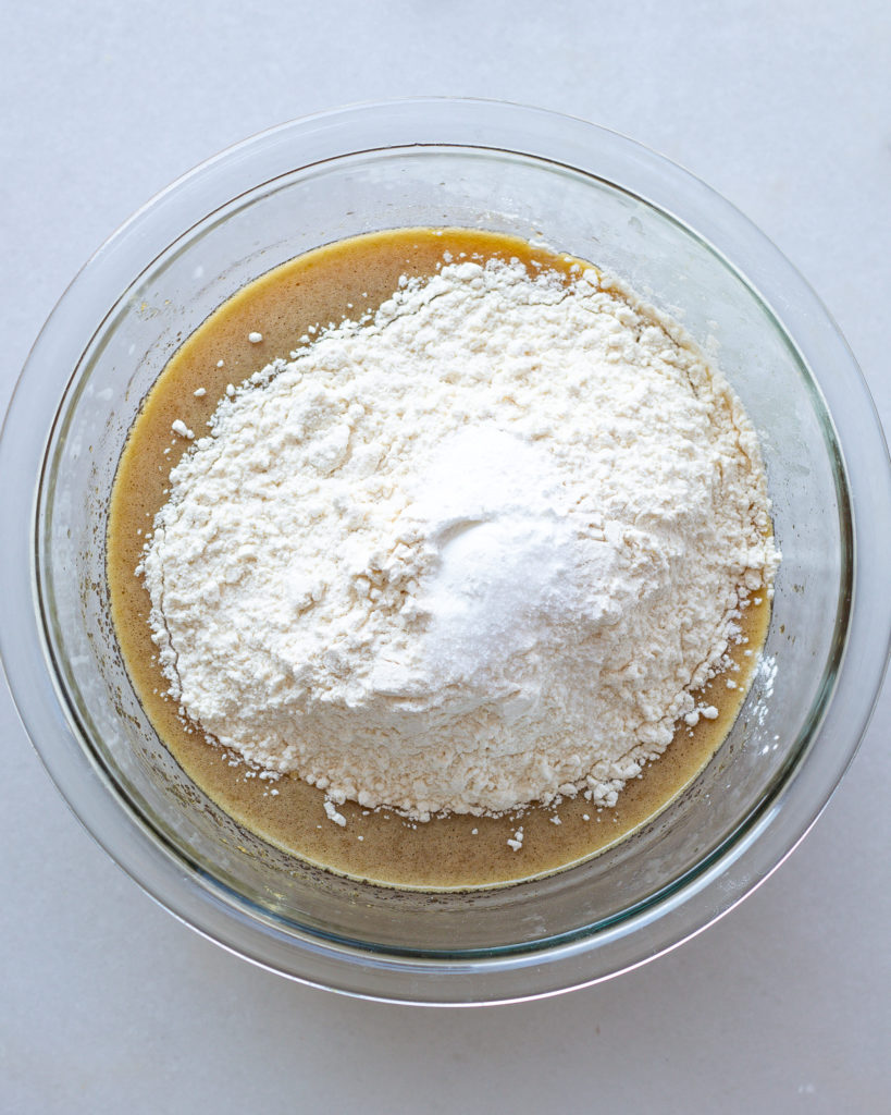 dry ingredients added peanut batter