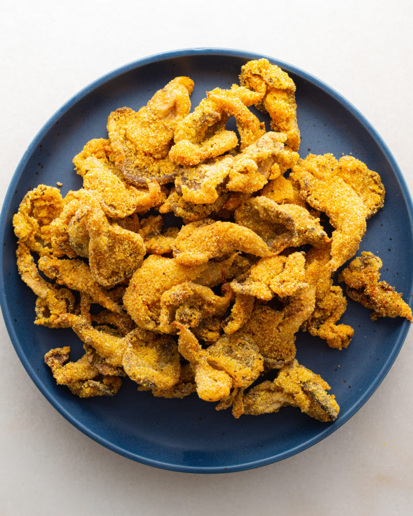 finished Cornmeal Crusted Popcorn 'Shrooms