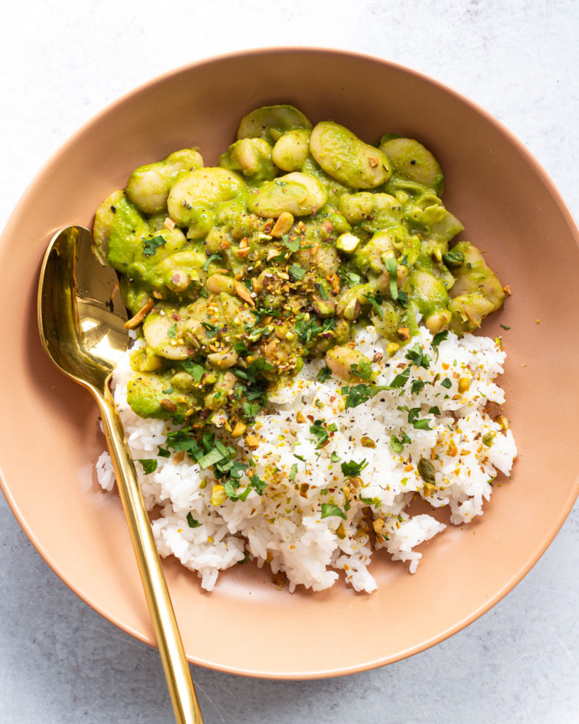 finished Basil Oil Beans