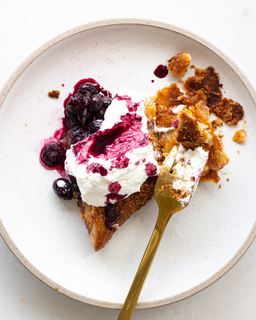 Finished Peach Galette with Rosemary Blueberries