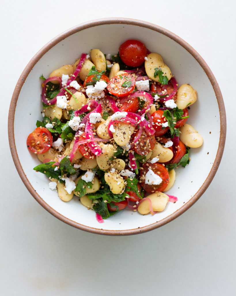 Finished Za'atar Butter Bean Salad