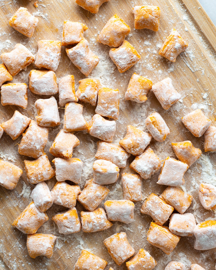 Homemade Sweet Potato Gnocchi, floured