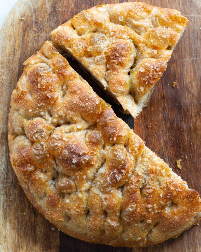 Finished Whole Wheat Focaccia