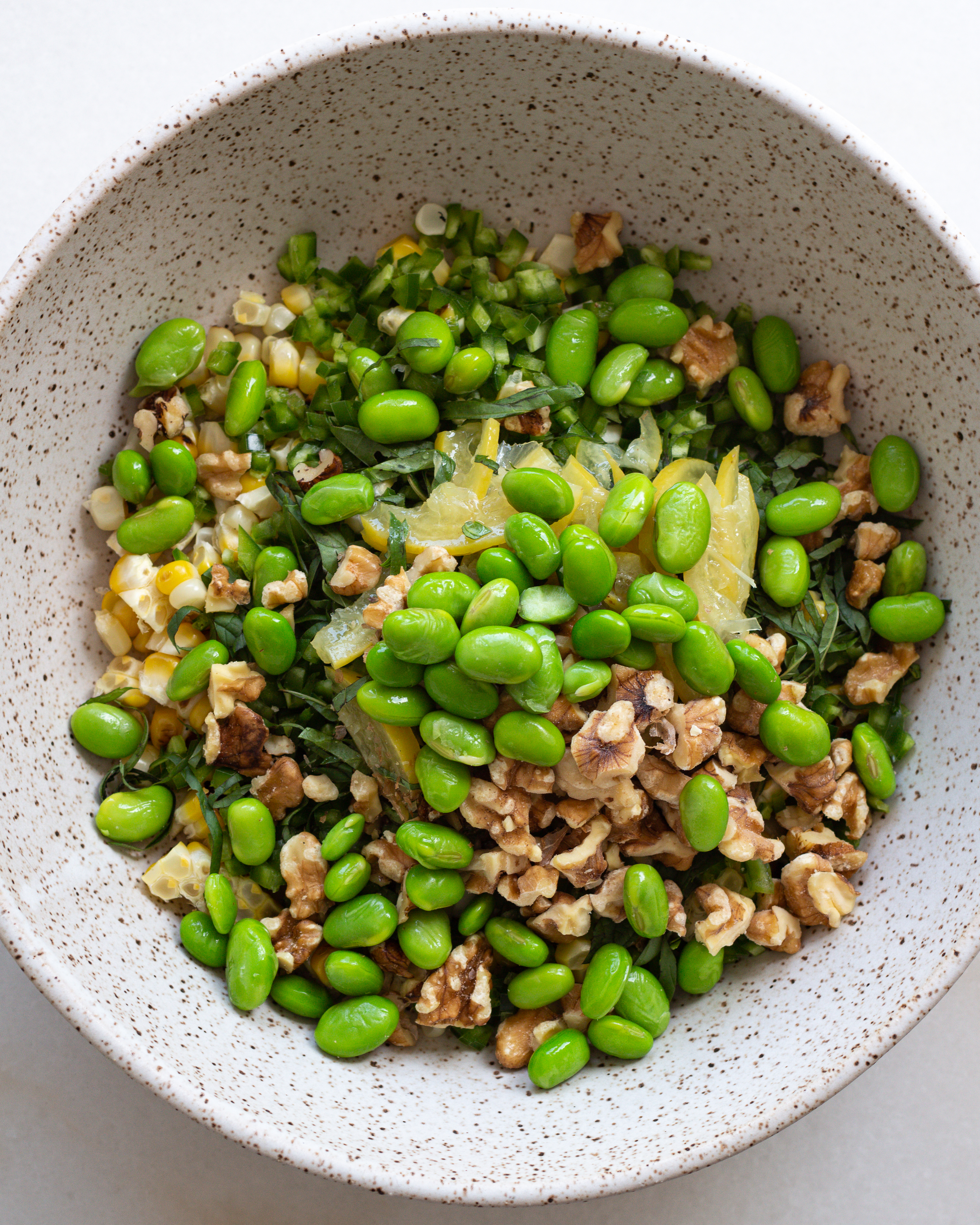 All ingredients added to bowl