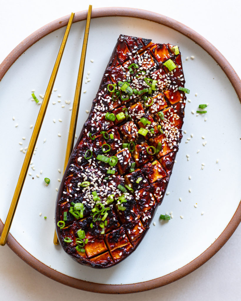 Finished Miso-Glazed Eggplant