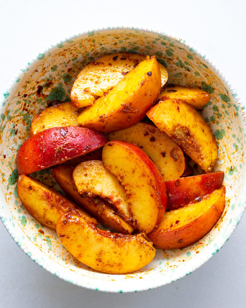 Peaches combined with spices