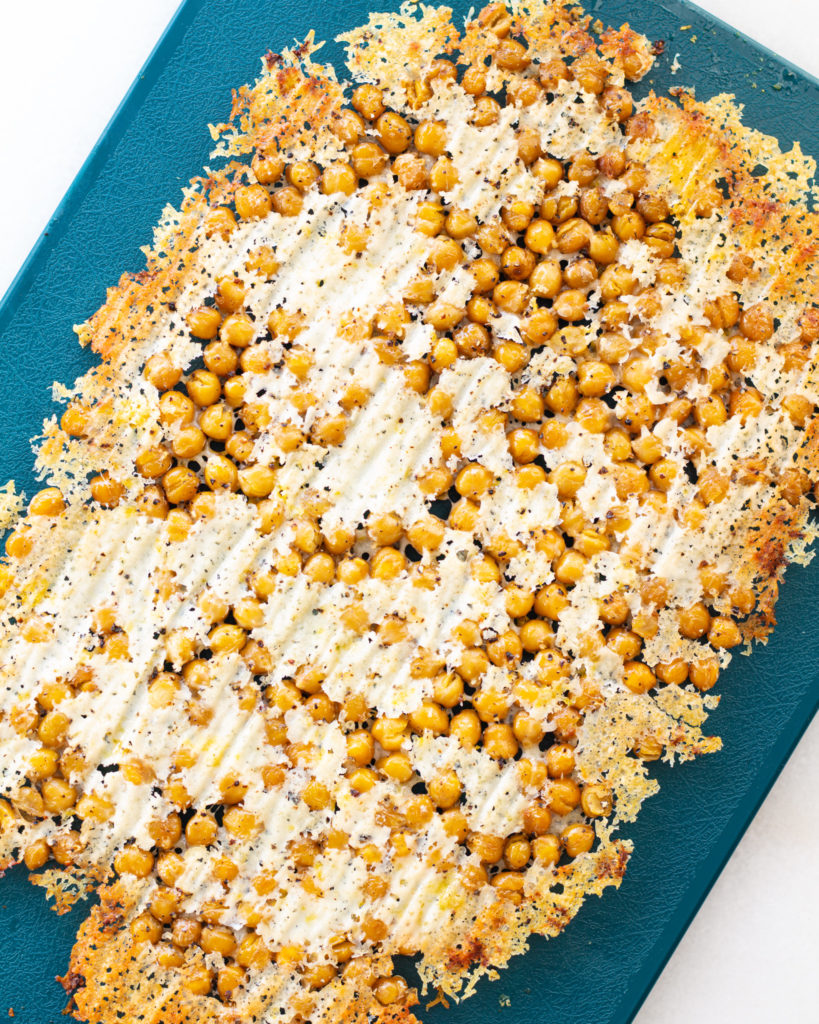 Finished Lemon Parmesan Chickpea Crisps