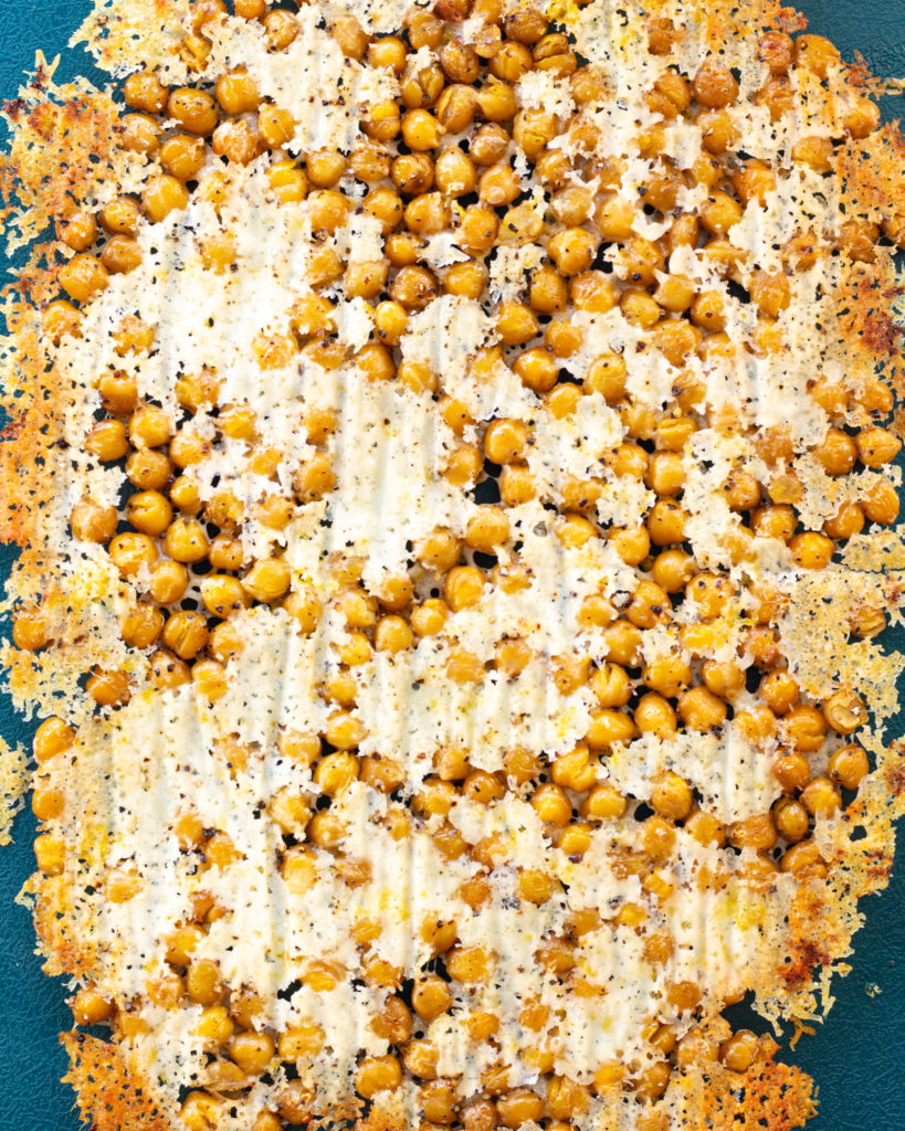 Finished Lemon Parmesan Chickpea Crisps