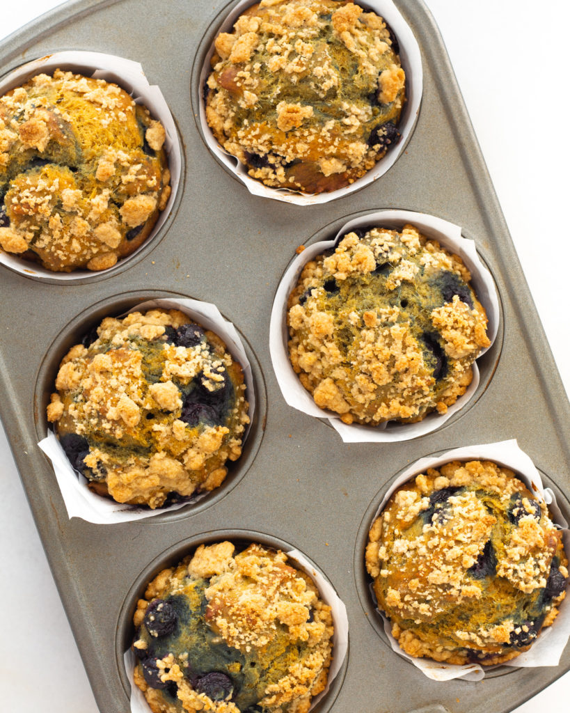 Finished Pumpkin Blueberry Muffins