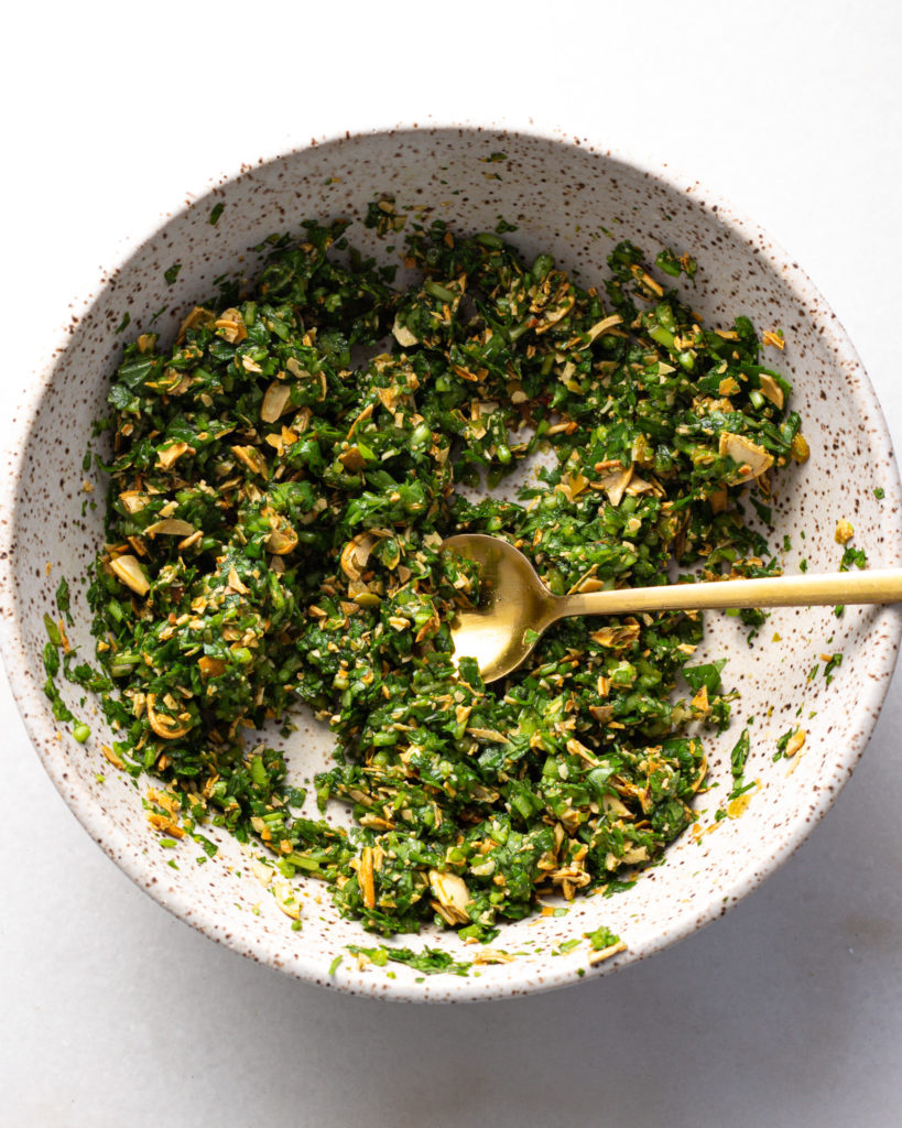 Pumpkin seed gremolata