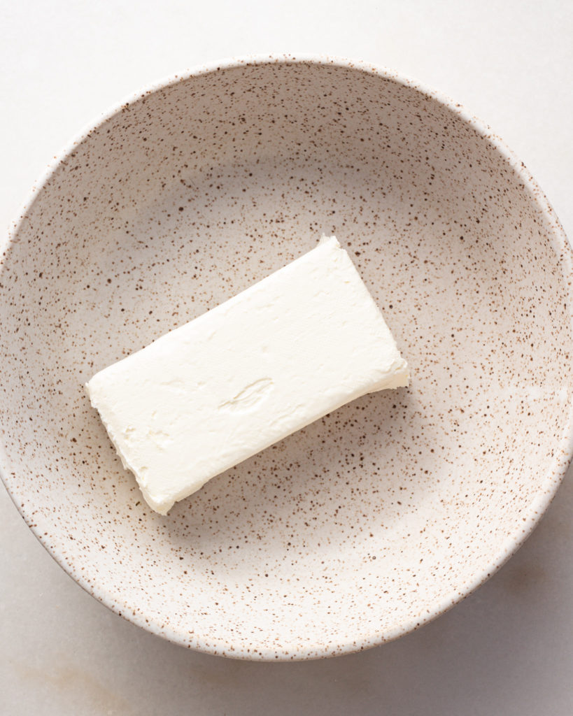 Cream cheese in bowl