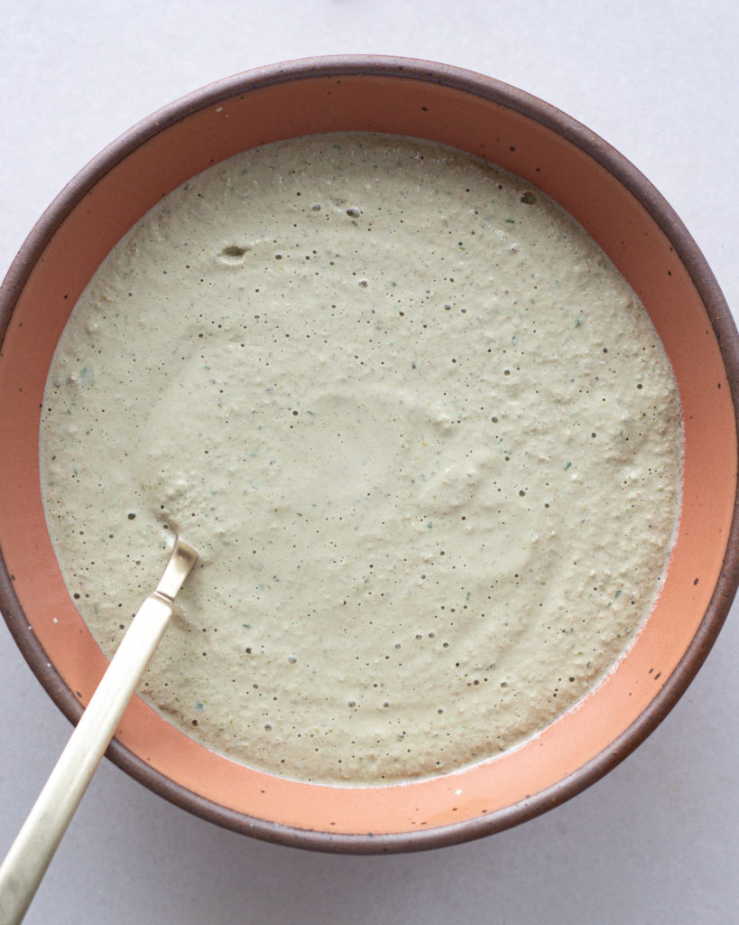 Finished walnut mustard cream