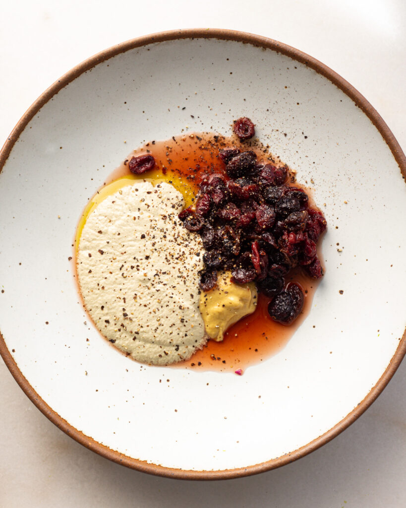 Dressing ingredients for this vegan fennel salad