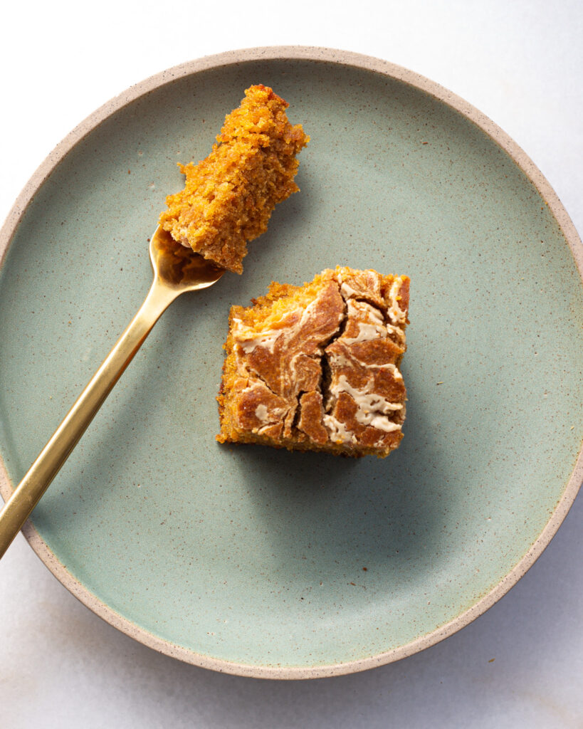 cut and plated tamarind carrot cake