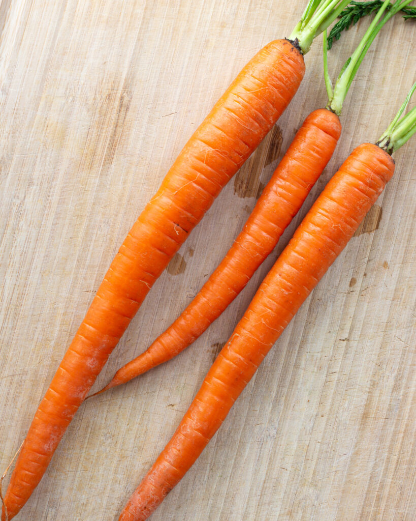 three whole carrots
