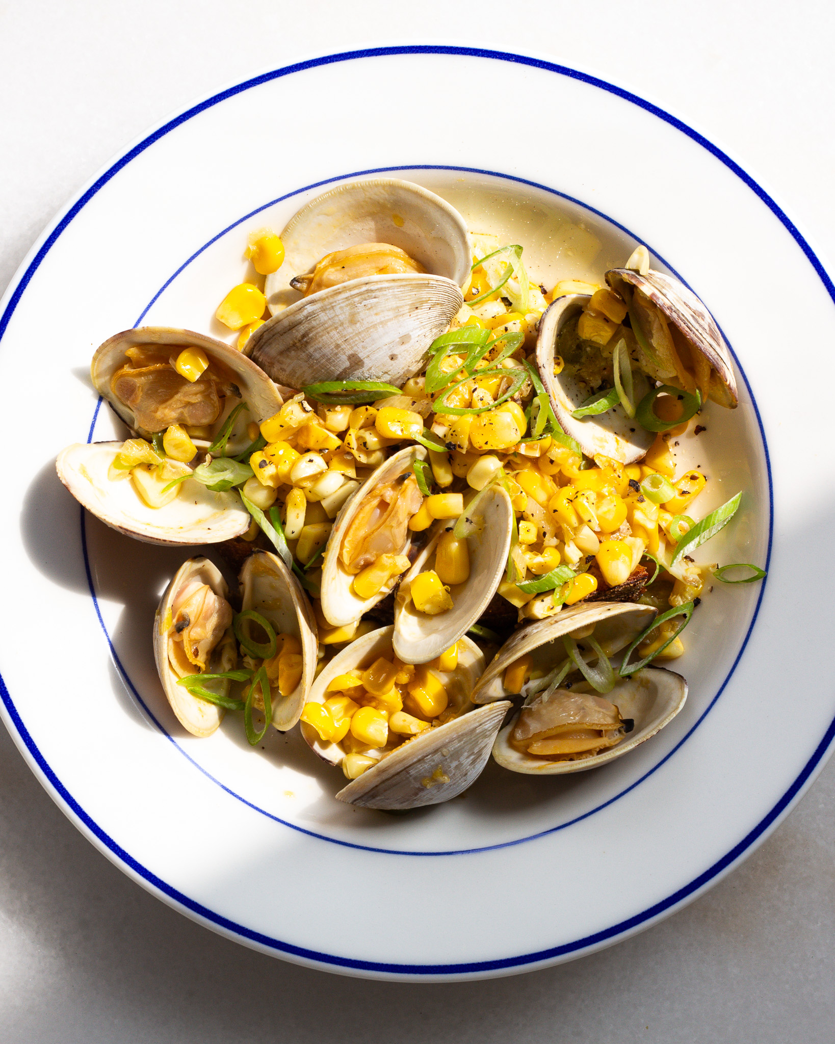 Preserved Lemon Butter Clams with Corn