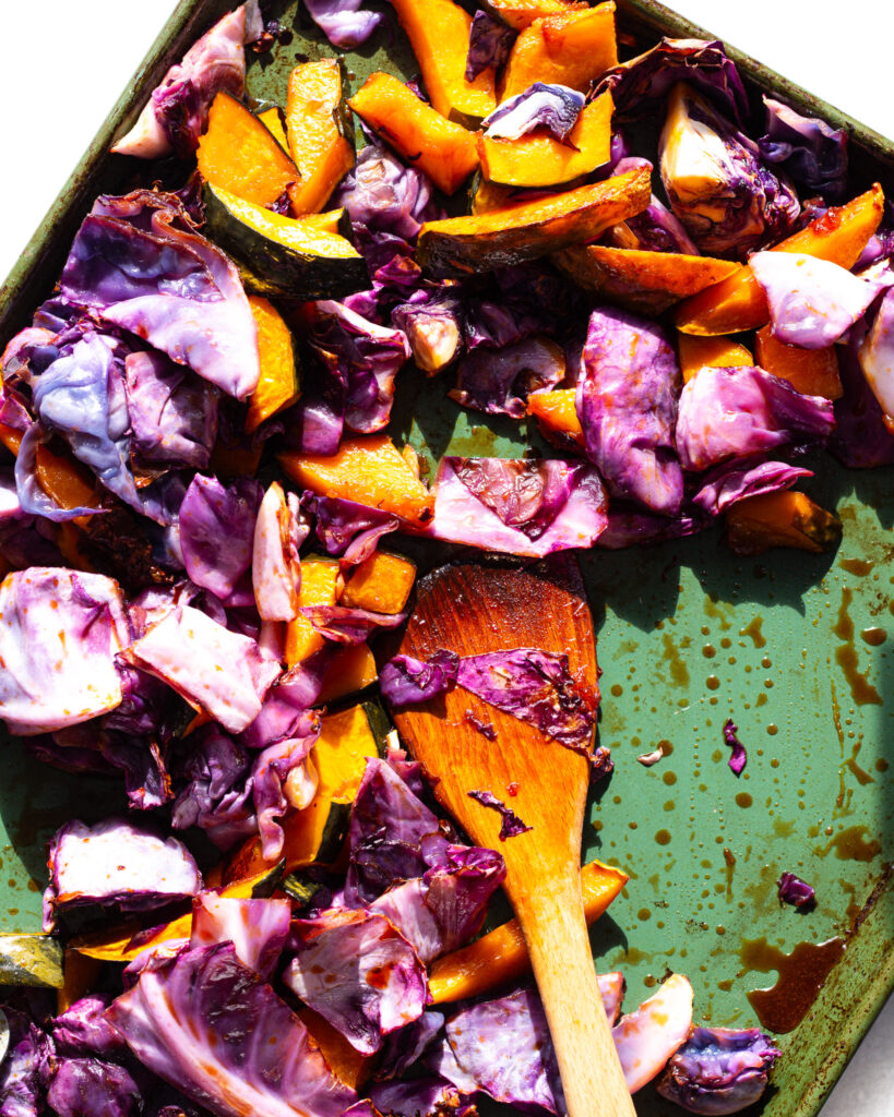roasted cabbage and squash
