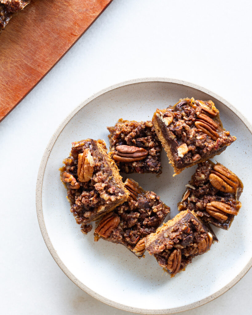 finished Chocolate Bourbon Pecan Bars