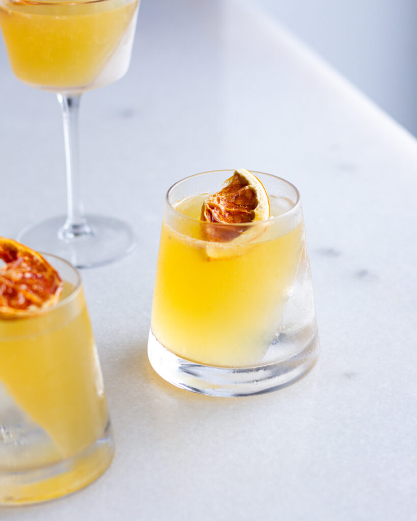 Broken Plane Cocktail in low glasses