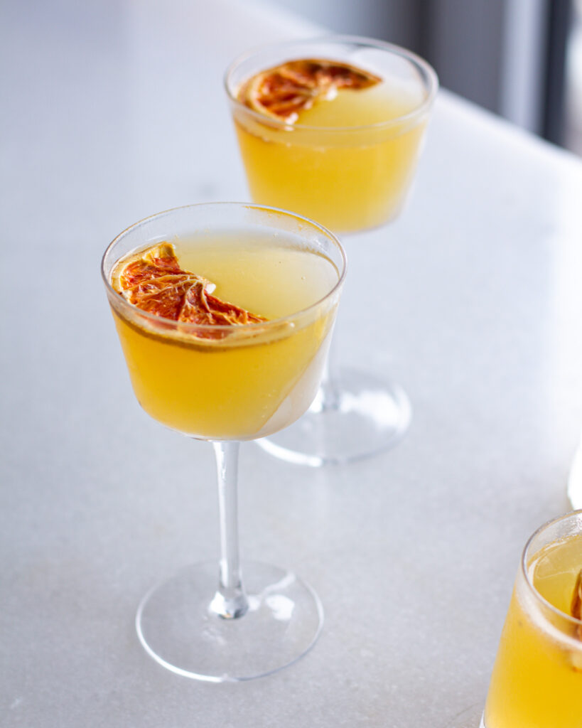 Broken Plane Cocktail in up glasses