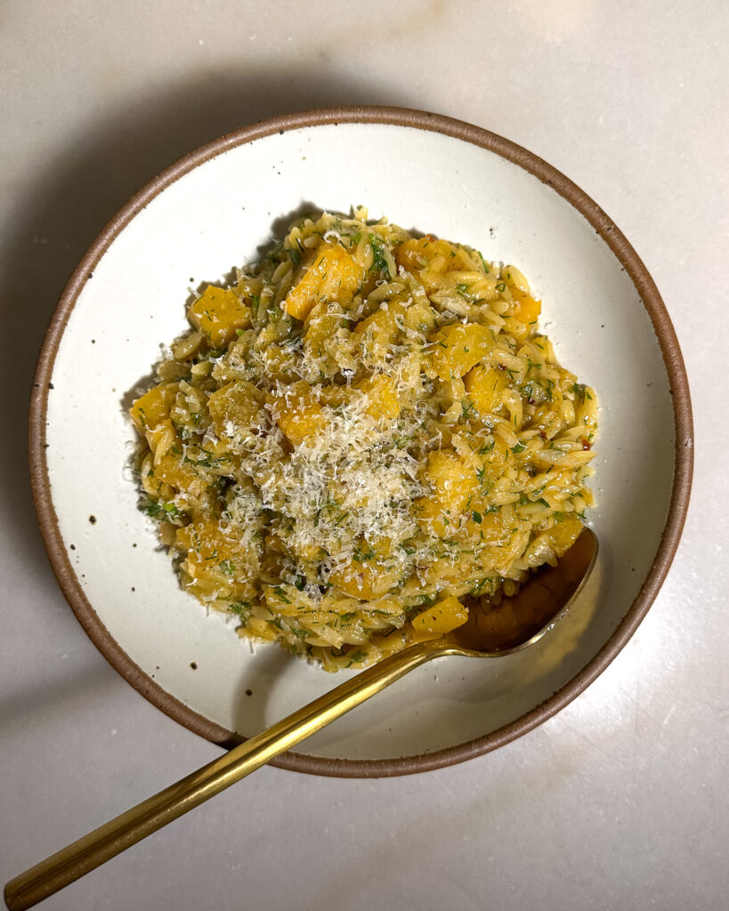Brown Butter Rutabaga Orzo
