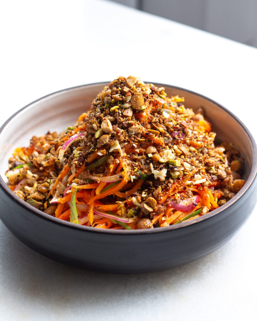 Carrot Salad with Aleppo Chickpeas & Date Vinaigrette