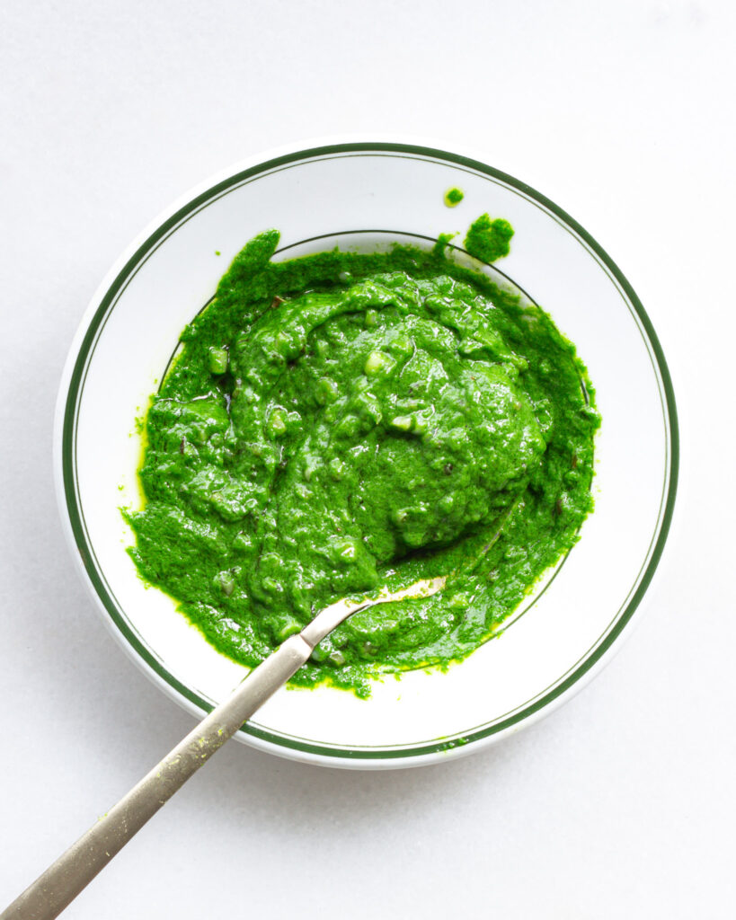 ramp discard in a bowl