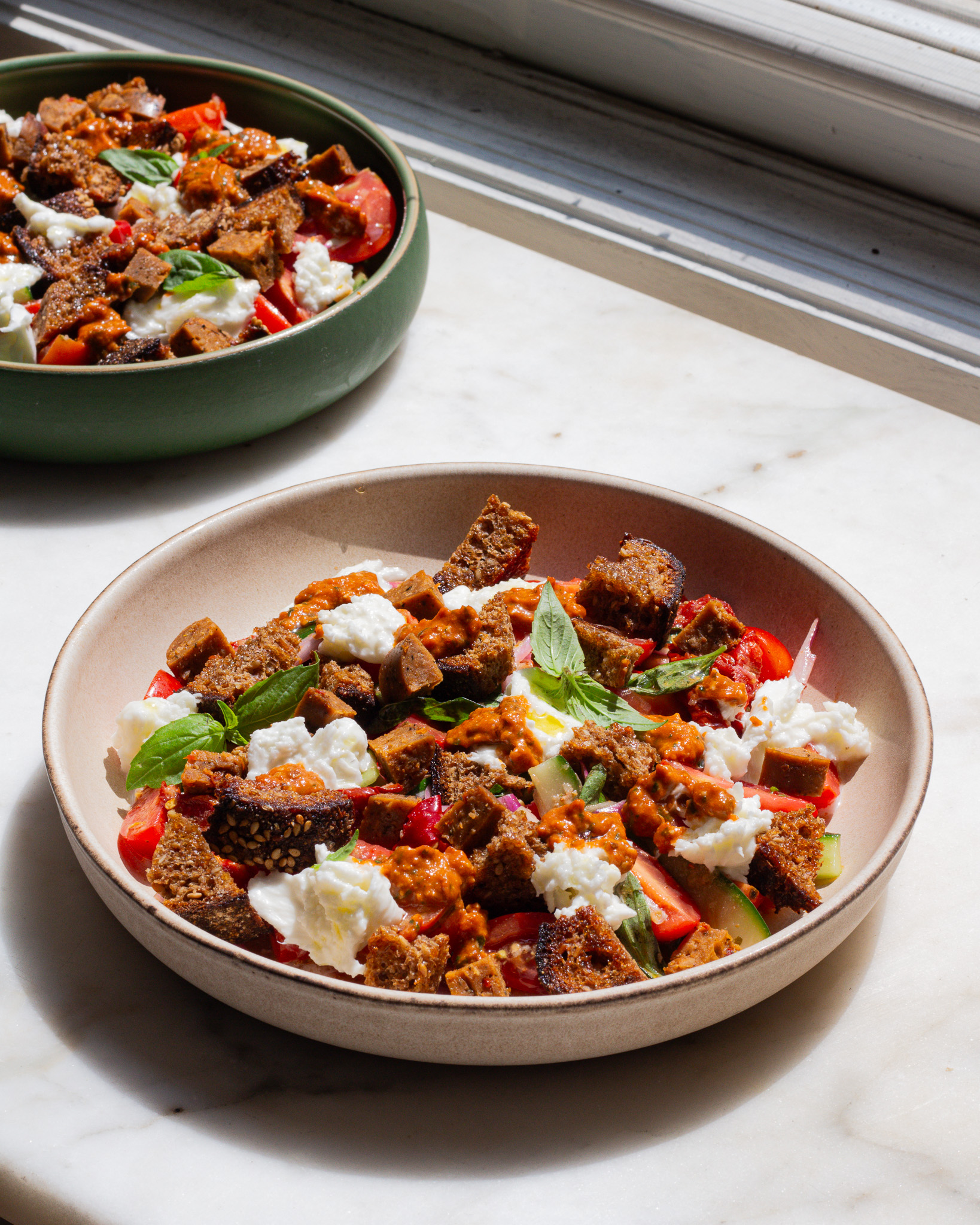 Sun-Dried Tomato Panzanella Salad