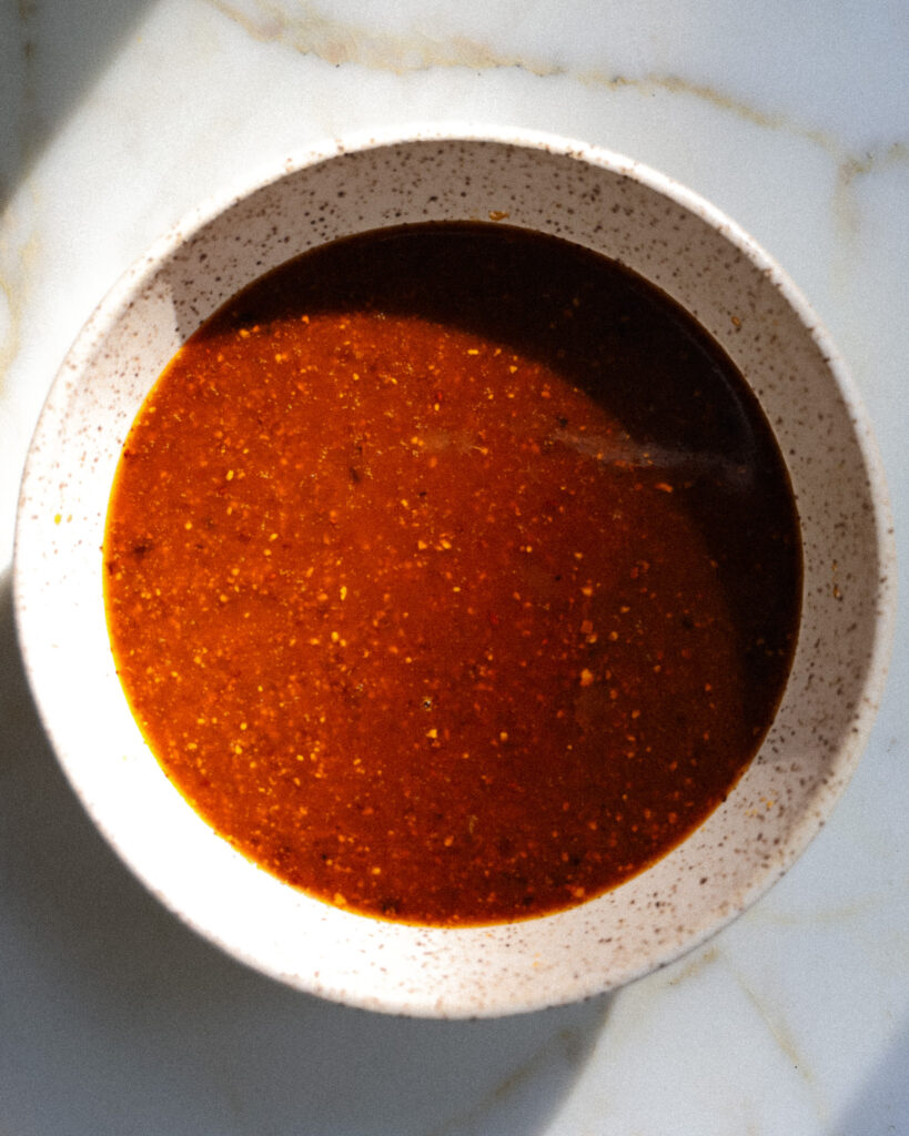 salsa macha in a bowl