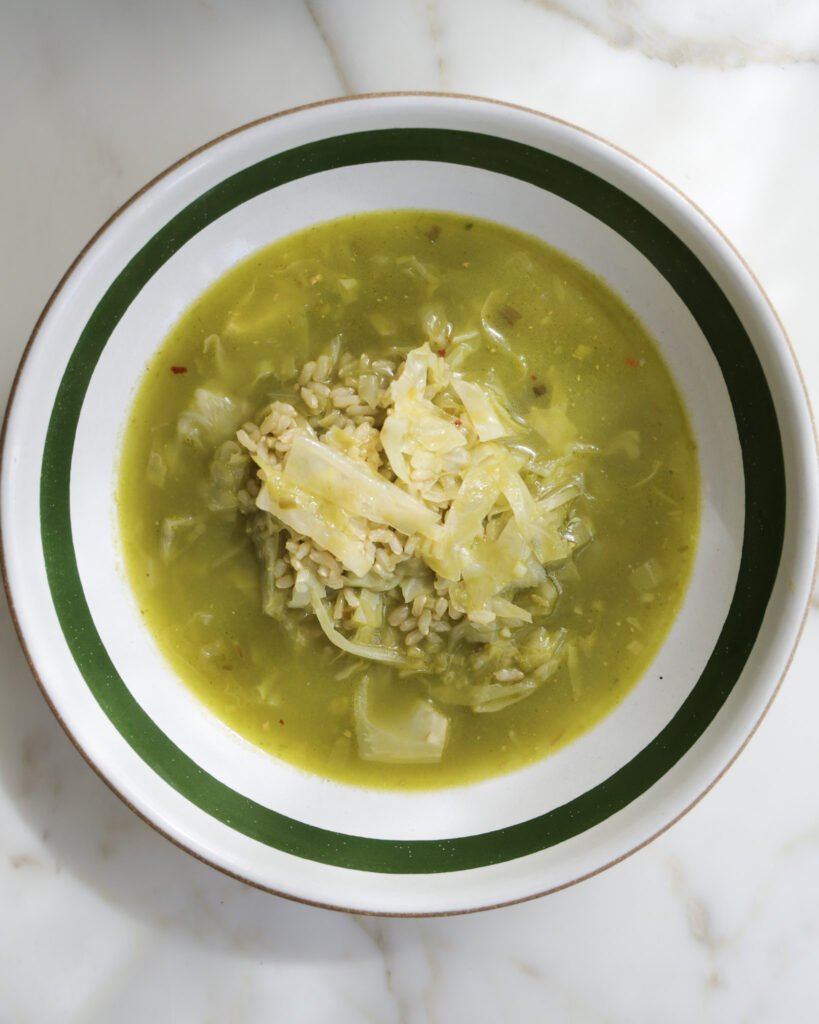 ramp soup in a bowl.