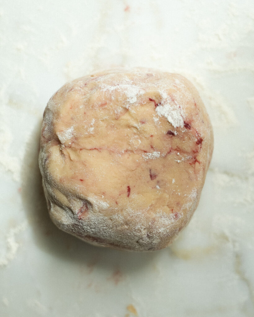 Cookie dough for strawberry jam ice cream sandwiches.